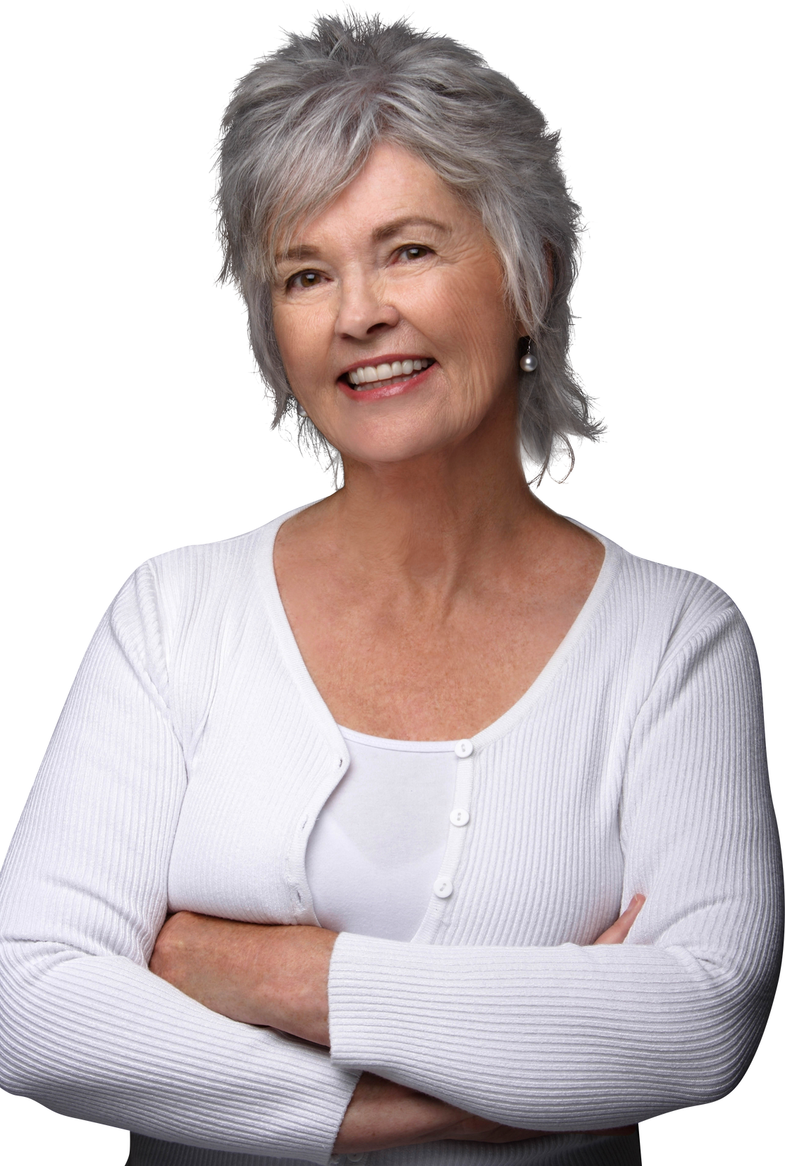 Silver Haired Old Aged Woman