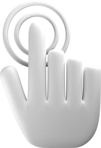 Hand Cursor Click 3D Illustration