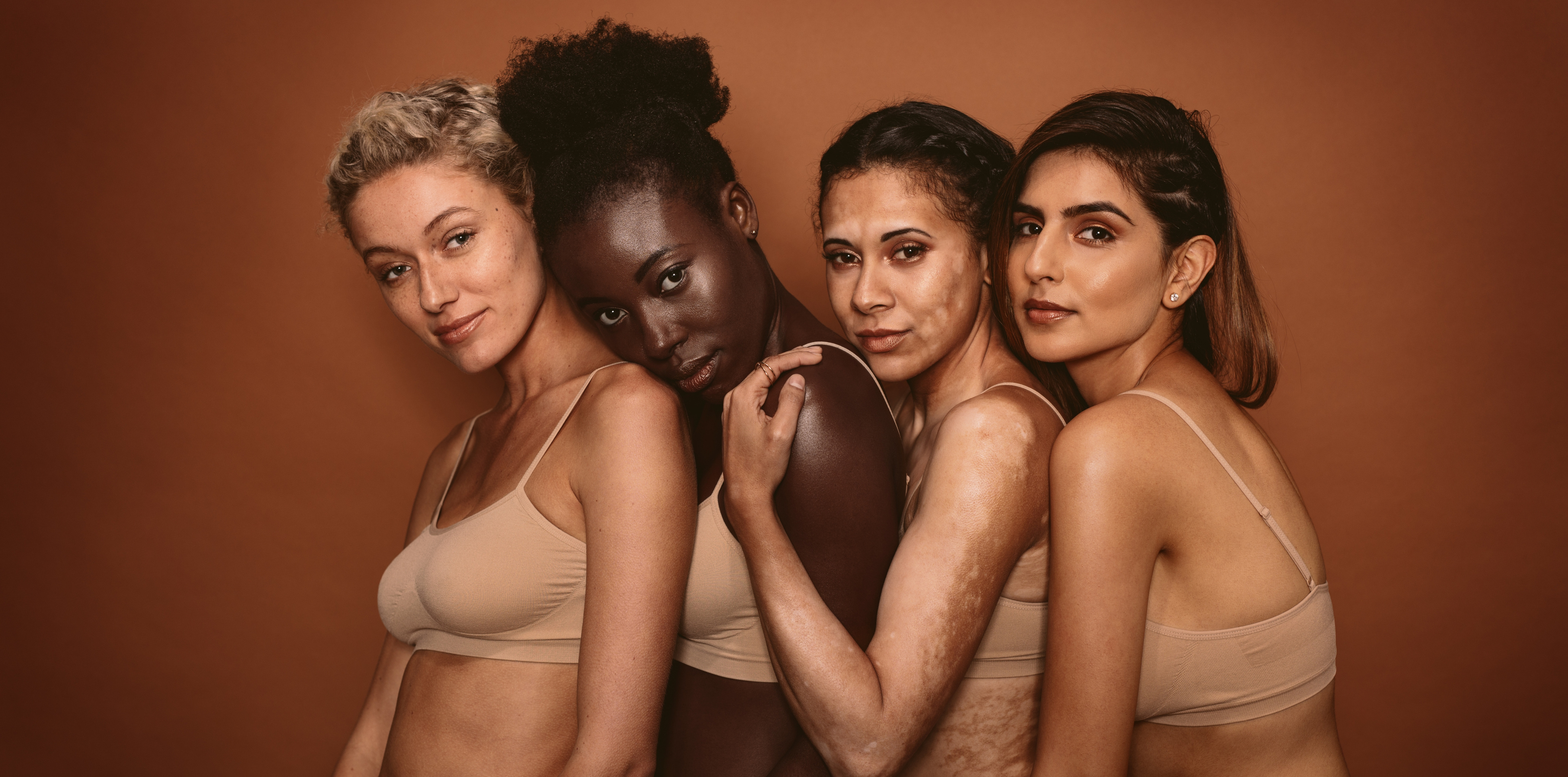 Multi Ethnic Female Friends Standing Together