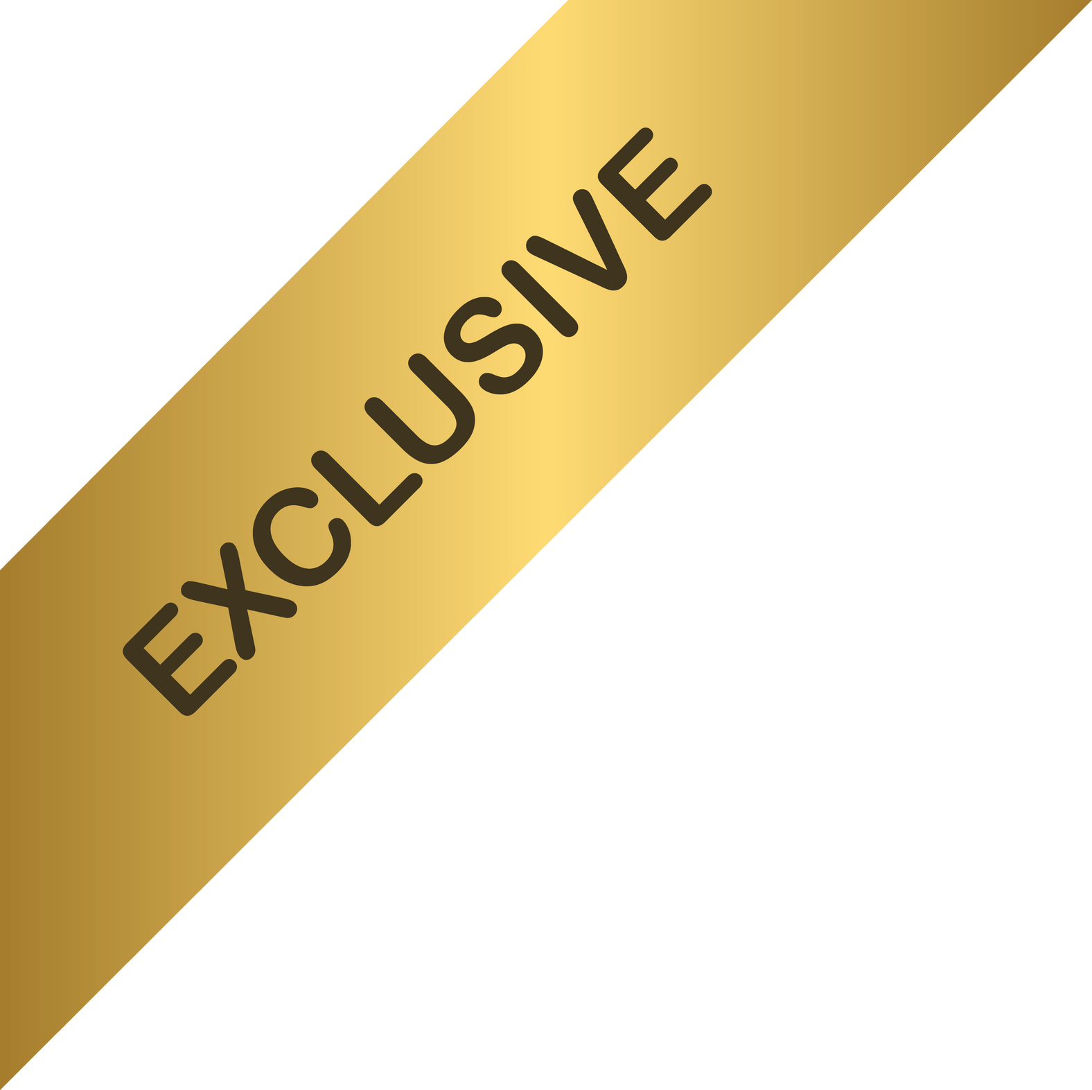 Exclusive ribbon corner tag icon
